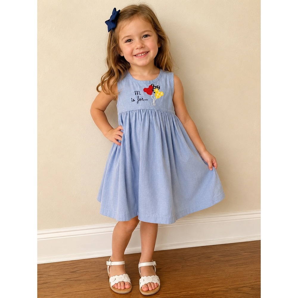 Mickey Mouse Disney Embroidered Dress.‎ - Size 5T